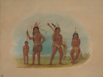 Quattro Indiani Arawak, 1854-69 da George Catlin