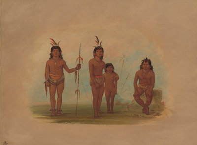 Quattro indiani Goo-a-give, 1854-1869 da George Catlin