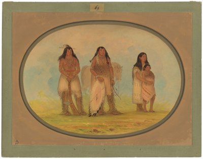 Quattro indiani Kiowa da George Catlin
