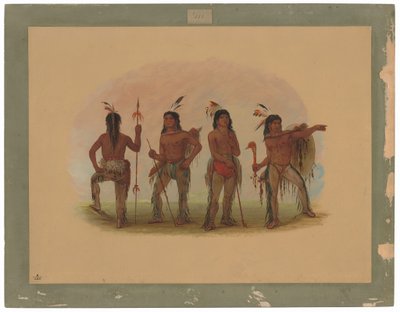 Quattro Guerrieri Navajo da George Catlin