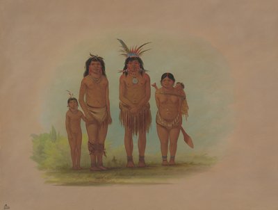 Quattro indiani Sepibo, 1854-1869 da George Catlin