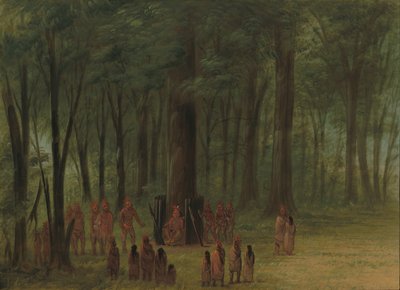 Funerale di Black Hawk - Saukie da George Catlin
