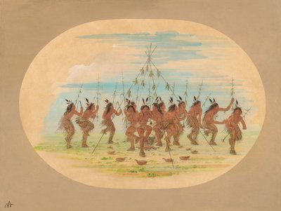 Danza del mais verde - Minatarrees, 1861 da George Catlin