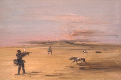 Tiro al gallo cedrone nelle praterie del Missouri da George Catlin