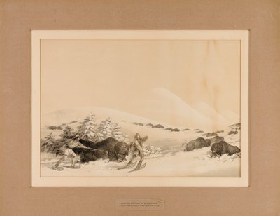 Caccia al bufalo sulla neve - n. 15 da George Catlin
