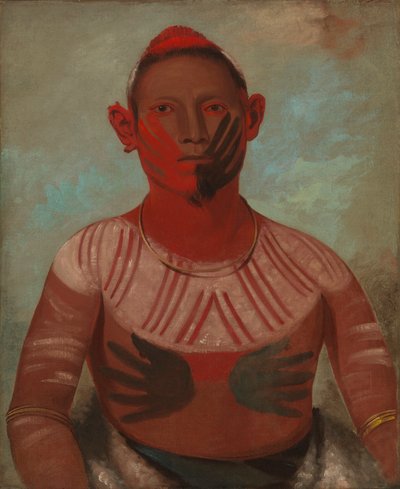I-o-wáy, uno dei principali guerrieri di Black Hawk, 1832 da George Catlin