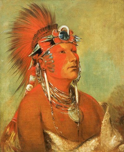 Jee-hé-o-hó-shah, Non può essere buttato giù, un guerriero da George Catlin
