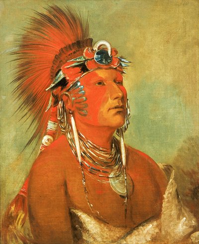 Jee-hé-o-hó-shah, Non può essere abbattuto, un guerriero, 1832 da George Catlin