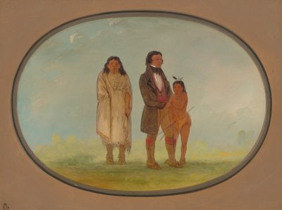 Capo Kaskaskia, Sua Madre e Suo Figlio, 1861-1869 da George Catlin