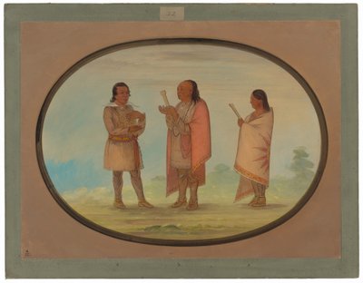 Indiani Kickapoo che Predicano e Pregano da George Catlin