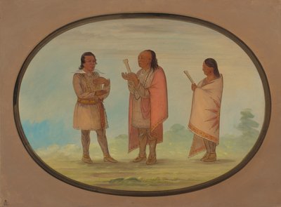 Indiani Kickapoo che predicano e pregano, 1861-69 da George Catlin