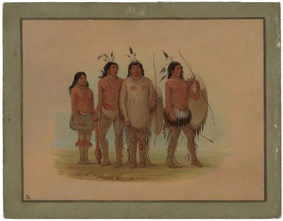 Capo Kiowa, sua moglie e due guerrieri da George Catlin