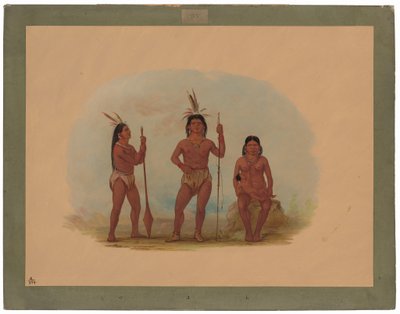 Capo Klahoquaht, sua moglie e figlio da George Catlin