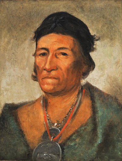 Ko-mán-i-kin, Grande Onda, un vecchio e illustre capo da George Catlin