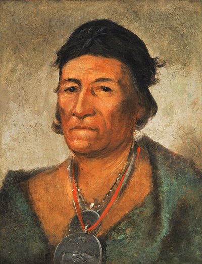 Ko-mán-i-kin, Grande Onda, un vecchio e distinto capo, 1831 da George Catlin
