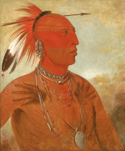 La-wáh-he-coots-la-sháw-no, Capo Coraggioso, un Skidi Wolf Pawnee, 1832 da George Catlin