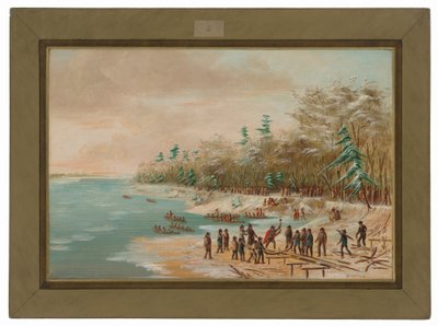 La Salle che guida il primo bullone per il Griffin. 26 gennaio 1679 da George Catlin