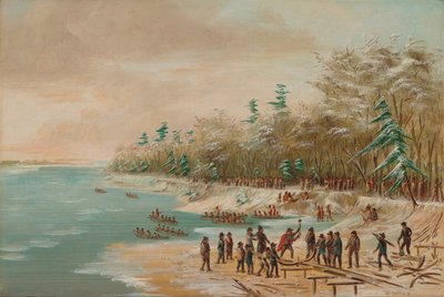 La Salle che pianta il primo bullone per il Griffin. 26 gennaio 1679, 1847-1848 da George Catlin
