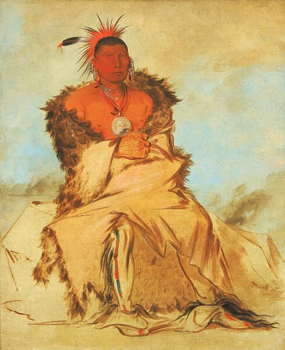 Loo-rá-wée-re-coo, Uccello che va alla guerra, un Tapage Pawnee da George Catlin