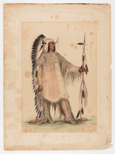 Mah-to-toh-pa, il capo Mandan da George Catlin