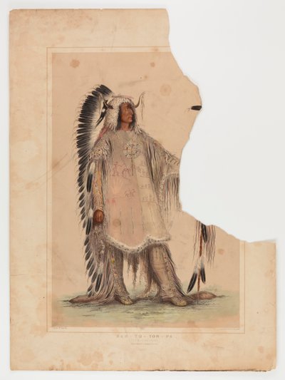 Mah-to-toh-pa, il capo Mandan da George Catlin
