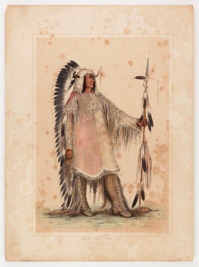 Mah-to-toh-pa, il capo Mandan da George Catlin