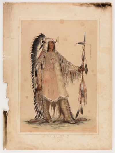Mah-to-toh-pa, il capo Mandan da George Catlin
