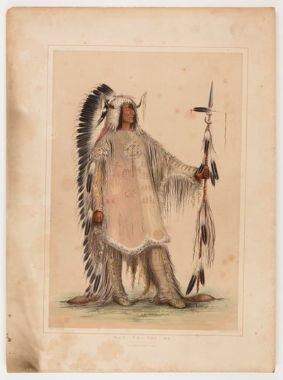 Mah-to-toh-pa, il capo Mandan da George Catlin