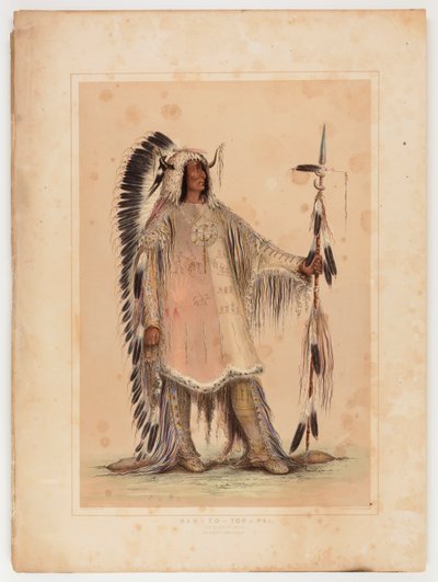 Mah-to-toh-pa, il capo Mandan da George Catlin