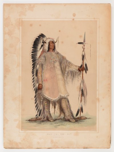 Mah-to-toh-pa, il capo Mandan da George Catlin