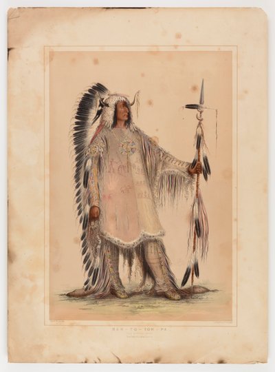 Mah-to-toh-pa, il capo Mandan da George Catlin