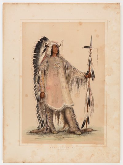 Mah-to-toh-pa, il capo Mandan da George Catlin