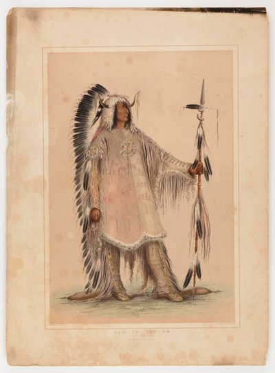 Mah-to-toh-pa, il capo Mandan da George Catlin