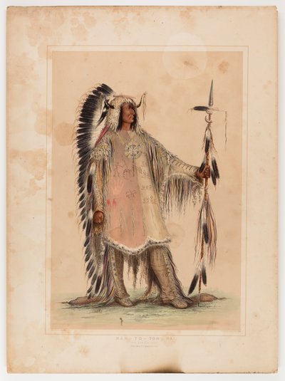 Mah-to-toh-pa, il capo Mandan da George Catlin