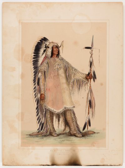 Mah-to-toh-pa, il capo Mandan da George Catlin