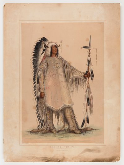 Mah-to-toh-pa, il capo Mandan da George Catlin