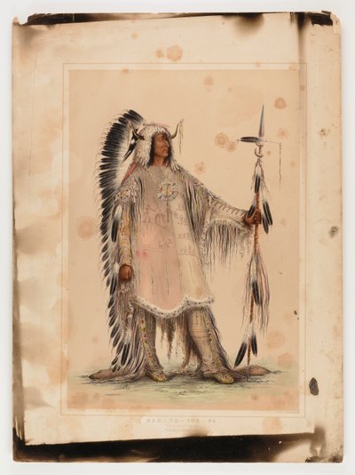 Mah-to-toh-pa, il capo Mandan da George Catlin