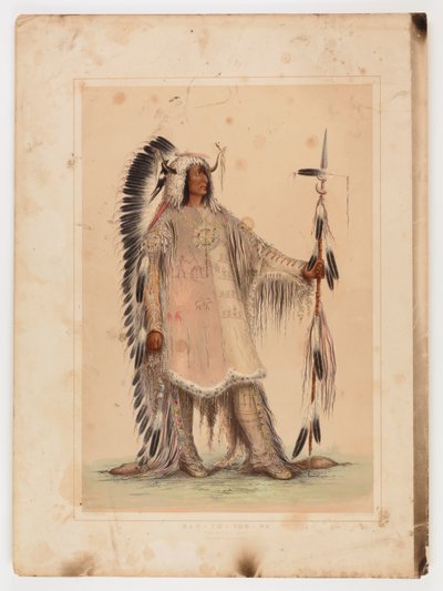 Mah-to-toh-pa, il capo Mandan da George Catlin