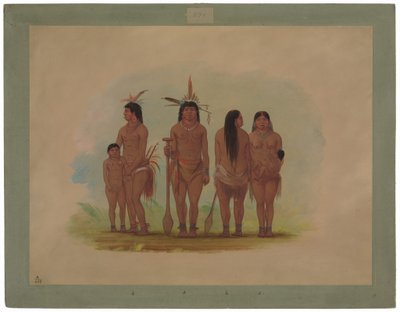 Membri della tribù dei Payaguas da George Catlin