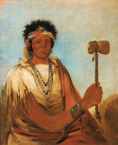 Men-són-se-ah, Mano sinistra, un guerriero da George Catlin