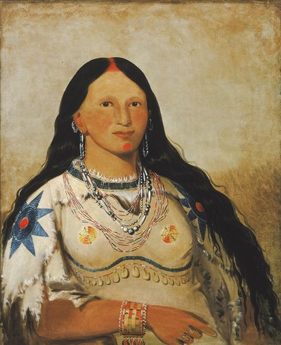 We-me-ee-sunk-te-ka, Visone, una bella ragazza da George Catlin