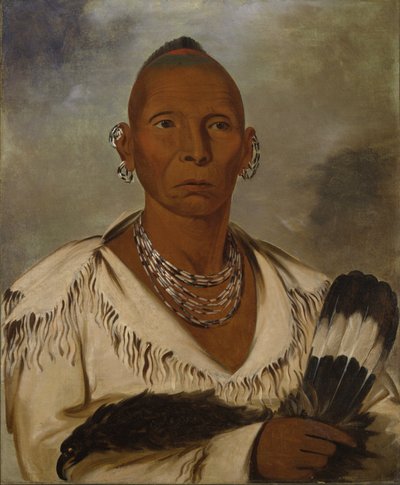 Múk-a-tah-mish-o-káh-kaik, Falco Nero, importante capo Sac da George Catlin