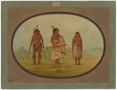 Capo Mohave, un Guerriero e Sua Moglie da George Catlin