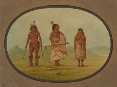 Capo Mohave, un guerriero e sua moglie, 1855-1869 da George Catlin