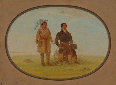 Capo Mohigan e un missionario da George Catlin