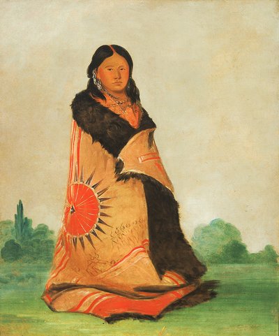 Mong-shóng-sha, salice ricurvo, moglie del grande capo da George Catlin