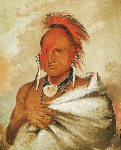O-rón-gás-see, Cacciatore di Orsi, un guerriero celebre, 1832 da George Catlin