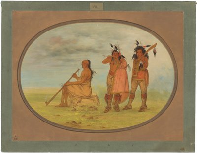Anziano capo menomonie con due giovani corteggiatori da George Catlin
