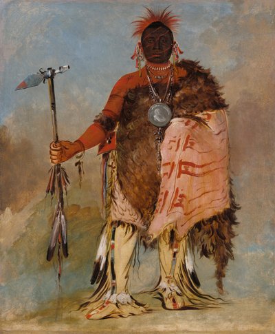 Om-pah-tón-ga, Grande Alce, un famoso guerriero da George Catlin