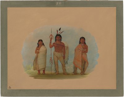 Capo Ottawa, Sua Moglie e un Guerriero da George Catlin